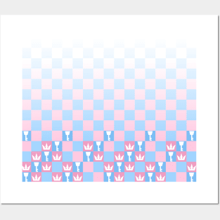 Kingdom Hearts - Blue and Pink Pattern Posters and Art